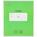 Тетрадь школьная А5, 12 л. клетка, Интенсив Зеленый, 10шт/уп арт.1711048