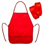 Фартук с нарукавниками для уроков труда ПИФАГОРмалыйполиэстер39×49 смкрасный270919