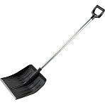 Лопата д/уборки снега МЕТЕЛИЦА 41×40×140см пластик/ковш с р/ж алюмин/черен