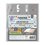 Обложки «PAWS» для тетрадей и дневников, КОМПЛЕКТ 10 шт, ПЛОТНЫЕ, 210×350 мм, 110 мкм, FUNSTER