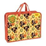 Папка с ручками А4 Мульти-Пульти «Чебурашка», пластик, на молнии, 75мм