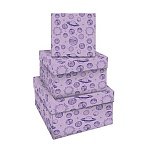 Набор квадратных коробок 3в1, MESHU «Мир планет», (19.5×19.5×11-15.5×15.5×9см)