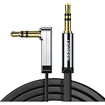 Кабель угловой UGREEN AV119 (10597) 3.5mm Male to 3.5mm Male flat.1м черный