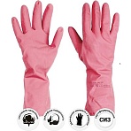 Перчатки резиновые Paclan Practi Comfort розовые 4076414 р. S