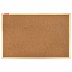 Доска пробковая для объявлений 60×90 см, деревянная рамка, BRAUBERG Wood