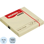 Бумага для заметок Kores (желтая, 75×75мм, 100 листов)