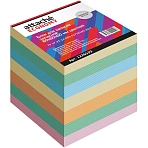 Блок для записей Attache Economy 80×80×80 мм разноцветный (плотность 65 г/кв. м)