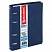 превью Тетрадь на кольцах 120 л., BRAUBERG, А5, 148?218 мм, клетка, обложка под гладкую кожу, вырубка под кольца, синяя