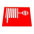 Знак пожарной безопасности «Пожарный кран», КОМПЛЕКТ 10 штук, 100×100 мм, пленка
