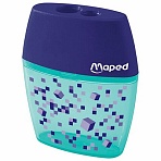 Точилка с контейнером MAPED (Франция) «Pixel Party», 2 отверстия, яркий цвет корпуса, 035023