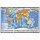 Карта мира физическая 101×66 см, 1:29М, с ламинацией, интерактивная, в тубусе, BRAUBERG