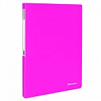 Папка 20 вкладышей BRAUBERG «Neon», 16 мм, неоновая розовая, 700 мкм
