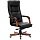 Кресло руководителя Бюрократ T-9927WALNUT/BLACK, WD, кожа черный, механизм качания (до 200кг)