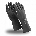 Перчатки неопреновые MANIPULA ХИМОПРЕН, хлопчатобумажное напыление, К80/Щ50, размер 10-10.5 (XL), черные