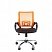 превью Кресло офисное Easy Chair 304 черное/оранжевое (ткань/сетка/металл)