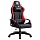 Кресло компьютерное DEFENDER Tornado, 2 подушки, подставка для ног, экокожа, черное/красное, ш/к 26722