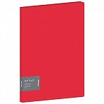 Папка с 30 вкладышами Berlingo «Soft Touch», 17мм, 700мкм, красная, с внутр. карманом