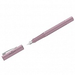 Ручка перьевая Faber-Castell «Grip 2010», синяя, М=0.75мм, трехгран., дымчато-розовый корпус