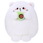 Игрушка мягкая «Котик с авокадо», 20 см, цвет белый, WOOZOO (ВУЗУ)