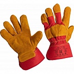 Перчатки защитные спилковые комбинированные желтые