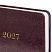 превью Ежедневник датированный 2027, А5, 138×213 мм, BRAUBERG «Elegant», под кожу, застежка, бордовый