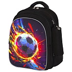 Рюкзак BRAUBERG KIDS MIND с пеналом в комплекте, 2 отделения, «Football», 40×28х18 см