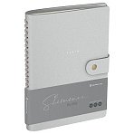 Записная книжка А5 96л. ЛАЙТ, кожзам, скрытый гребень, Greenwich Line «Shimmer. Silver», блок в линию