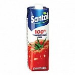 Сок SANTAL (Сантал), томатный, 1 л, для детского питания, тетра-пак