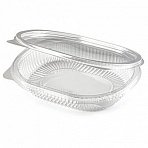 Одноразовый контейнер овальный 250 мл, С КРЫШКОЙ, ЮП-РКС, КОМПЛЕКТ 360 шт., прозрачный, ПЭТ, ЮПЛАСТ