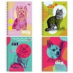 Записная книжка А6 80л., на гребне BG «Наши питомцы», глянцевая ламинация, твердая обложка