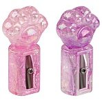 Точилка пластиковая MESHU «Cute paw», 1 отверстие, ассорти