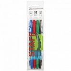 Ручки шариковые STAFF «Office», НАБОР 4 шт., (синяя, черная, красная, зеленая), узел 1 мм, линия письма 0.7 мм, 142961