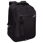 Рюкзак GRIZZLY школьный, анатомическая спинка, 2 отделения, для мальчиков, «BLACK STRIPES», 42×31х22 см