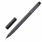 Ручка капиллярная FABER-CASTELL «Grip Finepen», ЧЕРНАЯ, трехгранная, корпус черный, 0.4 мм