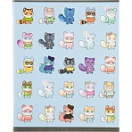 Тетрадь общая А5 96л №1School NFT Котики гол., клет, скреп, ВД-лак