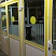 превью Знак безопасности Жёлтый круг на двери (плёнка, D150) уп.10шт