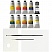 превью Краски акриловые Winsor&Newton «Galeria», 9 цв., 60 мл/туба, доска, палитра, медиум для блеска, 2 кисти, картон. упак. 