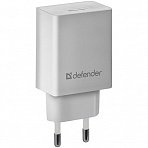 Зарядное устройство сетевое Defender EPA-10, 1хUSB, 2.1А output, пакет, белый