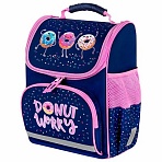 Ранец ПИФАГОР BASIC, 1 отделение, 3 кармана, эргономичная спинка, «Comic donuts», 35×28х18 см
