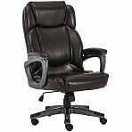 Кресло офисное BRABIX PREMIUM «Favorite EX-577», пружинный блок, рециклир. кожа, коричневое, 531936
