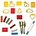 превью Пластилин JOVI (Испания), набор, 8 цветов, 200 г, 12 форм, 3 стека, скалка, пластиковый чемодан