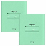 Тетради ДЭК 12 л. КОМПЛЕКТ 20 шт., с ЗЕЛЁНОЙ обложкой, ЮНЛАНДИЯ, клетка+косая линия