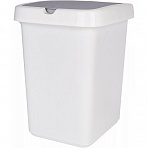 Ведро-контейнер для мусора (урна) Svip «Квадра», 25л, прямоугольное, пластик, белое