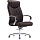Кресло руководителя Echair-541 TL (темно-коричневая кожа, хром)