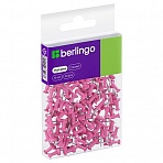 Кнопки силовые Berlingo, 50шт., цветные, ПВХ упак., европодвес, розовые