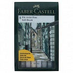 Набор капиллярных ручек Faber-Castell «Pitt Artist Pen Soft Brush» 8цв., 8шт., пласт. уп., европодвес