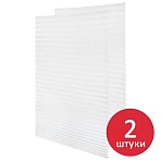 Жалюзи-плиссештора тканевая самоклеящаяся КОМПЛЕКТ 2 шт. BRABIX90×180 см«СТАНДАРТ+»80 г/м2цвет белый700009