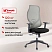 превью Кресло для руководителя Комус Мебель (Easy Chair) 603 серое/чёрное (сетка/ткань, пластик)