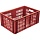 Ящик п/э колбасный 600×400х250 с перфорацией красный 201 (1.7)