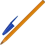 Ручка шариковая одноразовая неавтоматическая масляная BIC Orange синяя (толщина линии 0.35 мм)